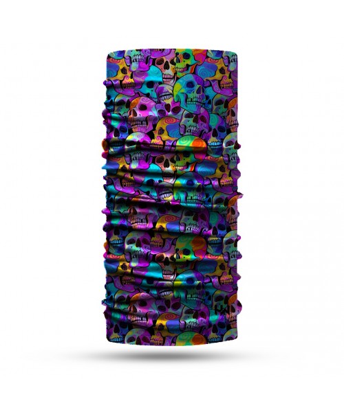 Colorwave Skull Unisex Bandana Boyunluk Headwear