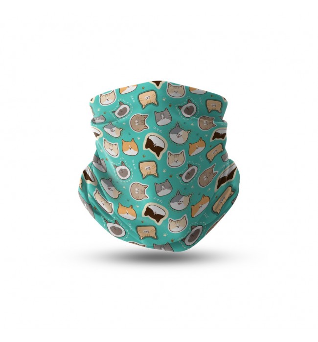 Sevimli Kedi Figürlü Bandana Çocuk Headwear Boyunluk