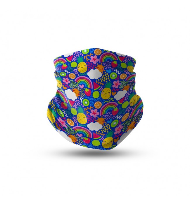 Tropikal Gökkuşağı Renkleri Bandana Boyunluk Çocuk Headwear
