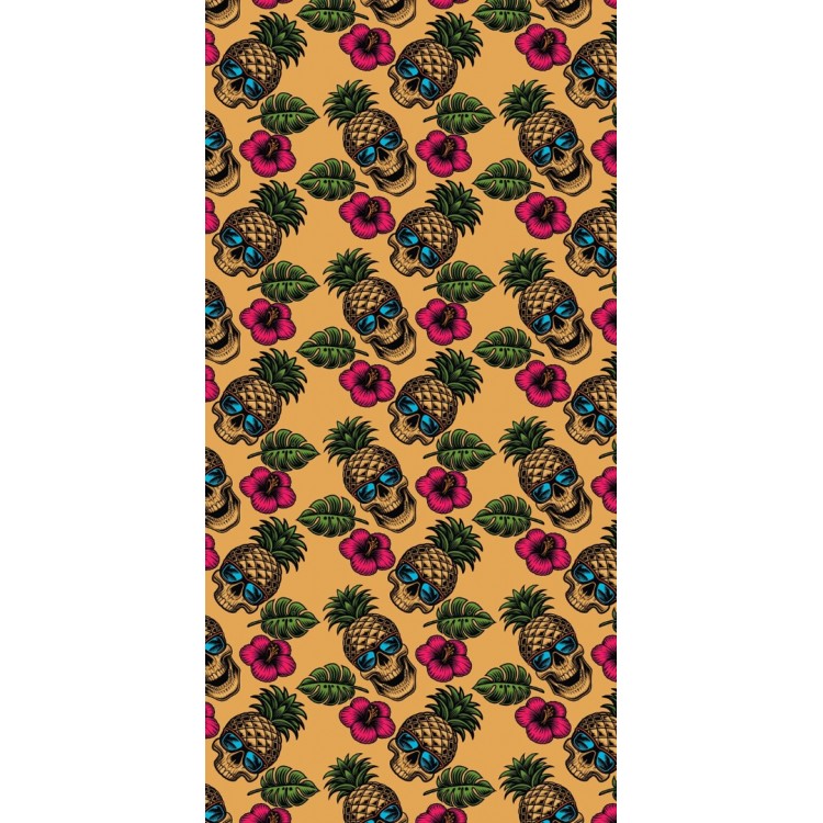 Headwear Skull  Yaprak Desen Renkli Meyve Baskılı Plaj Havlusu