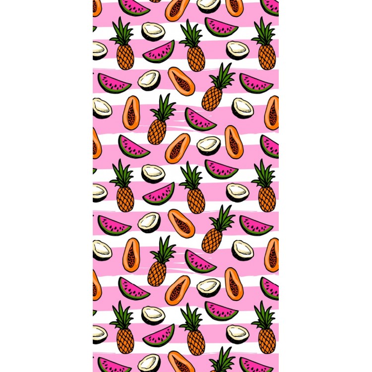 Headwear Karışık Meyve Desen Baskılı Plaj Havlusu