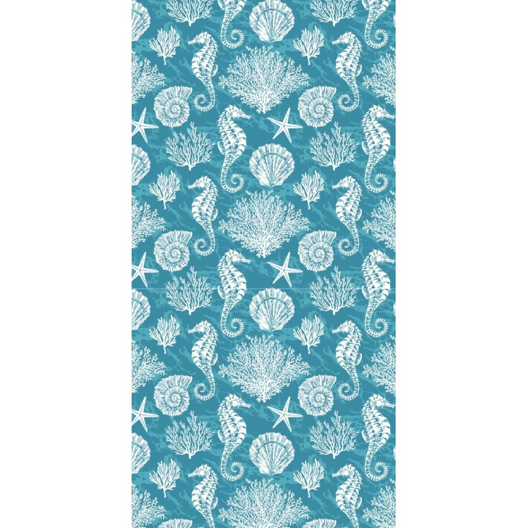 Headwear Deniz Yıldızı ve Deniz Atı V2 Baskılı Plaj Havlusu