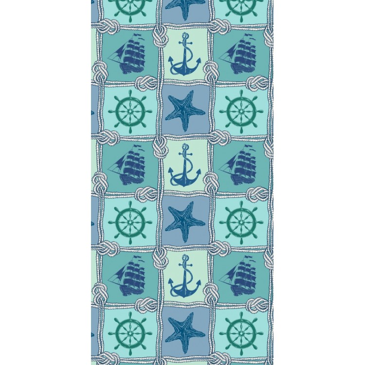 Headwear Deniz Yıldızı ve Çapa Baskılı Plaj Havlusu