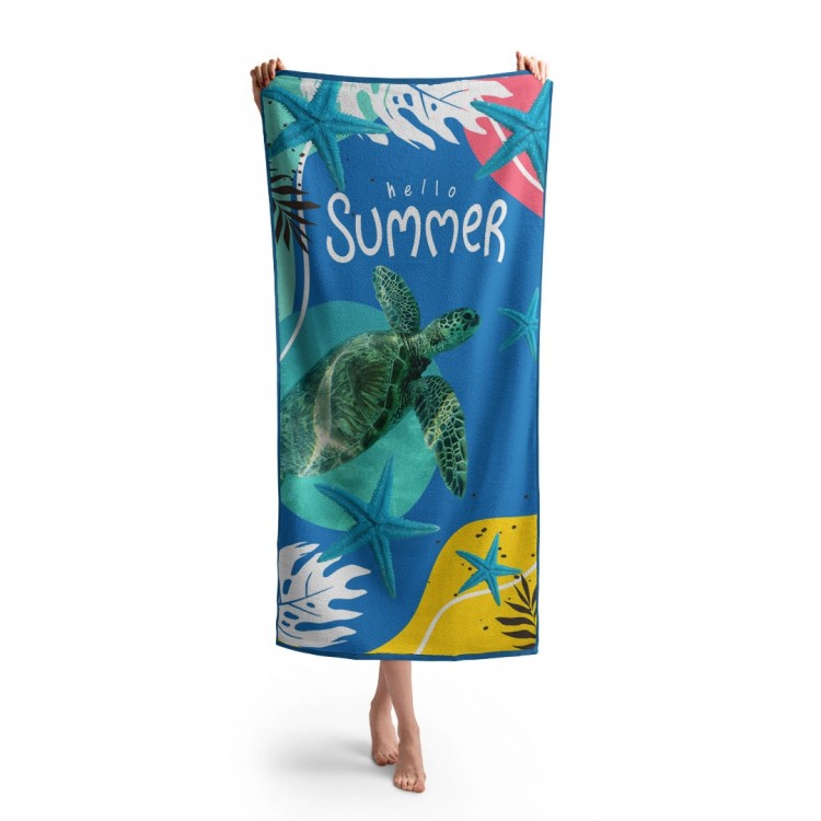 Headwear Hello Summer Deniz Yıldızı Baskılı Plaj Havlusu