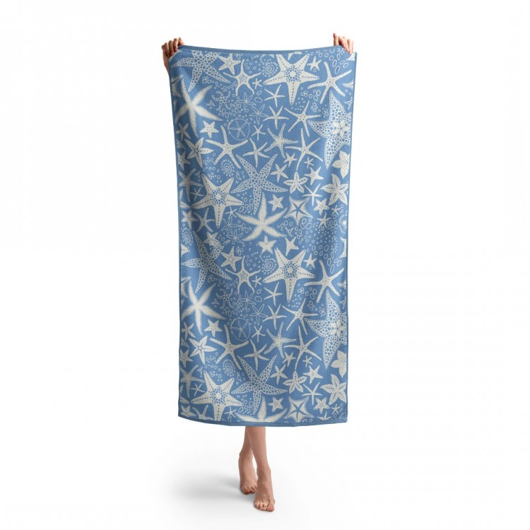Headwear Deniz Yıldızı Seamless Desen Baskılı Plaj Havlusu