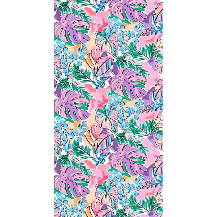 Headwear Yaz Mevsimi Renkli Tropikal Baskılı Plaj Havlusu