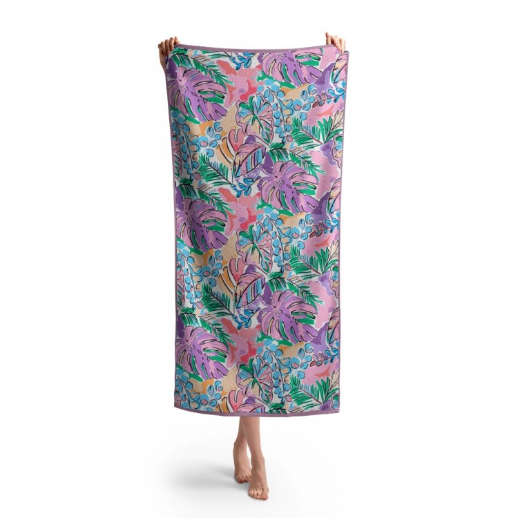 Headwear Yaz Mevsimi Renkli Tropikal Baskılı Plaj Havlusu